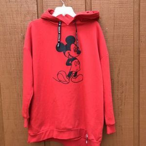 Disney Red Oversized Graphic Hoodie